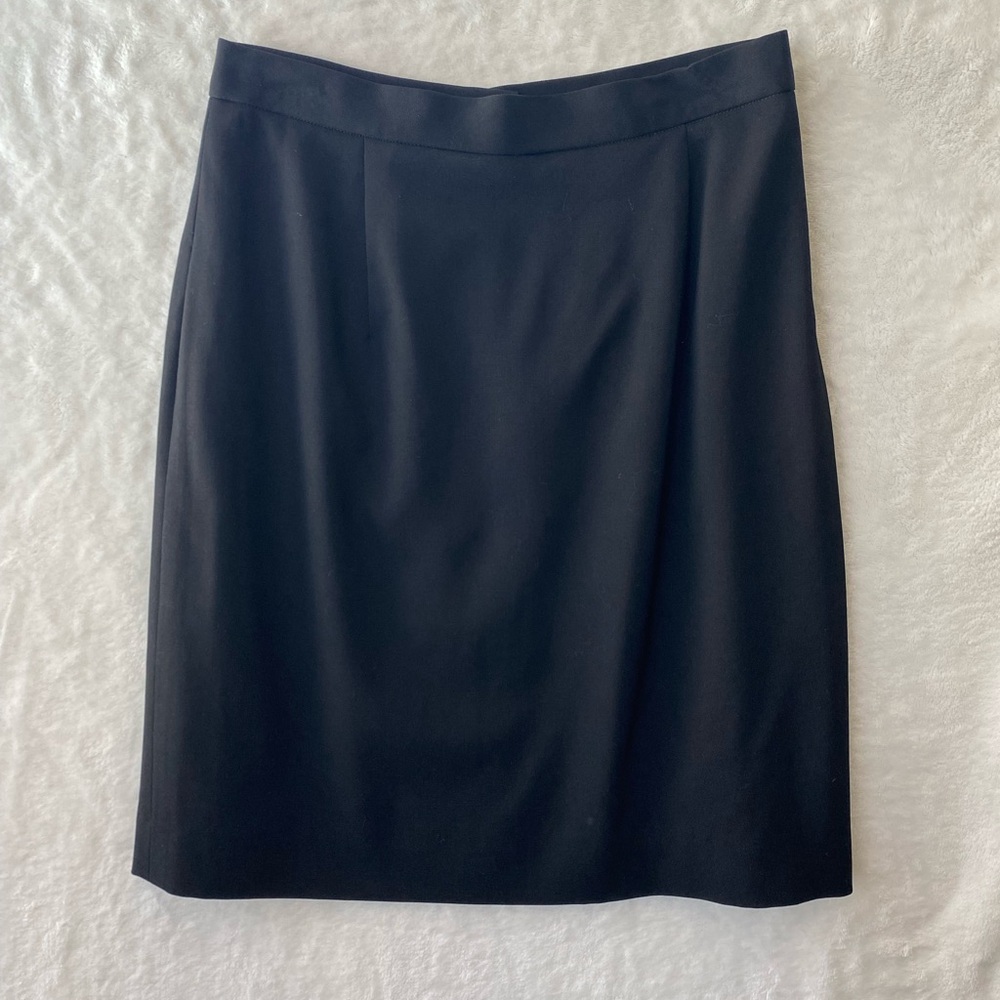 Banana Republic‎ Pencil Skirt Black 100% Wool Size 2 Business Office Work